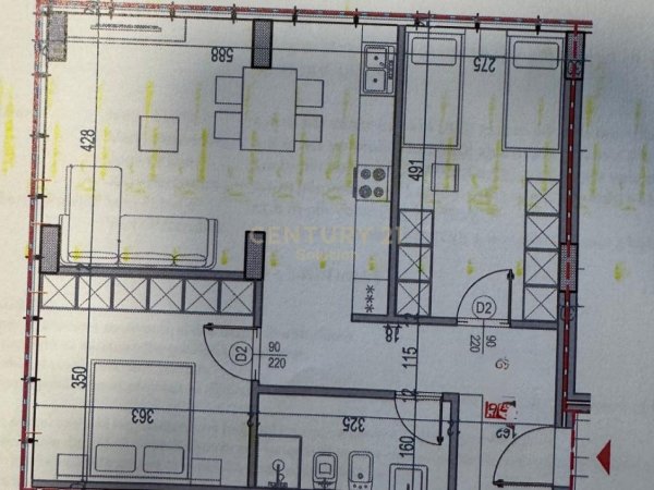 Tirane, shitet apartament 2+1 Kati 3, 88 m² 180.000 € (Rezidenca Kodra e Diellit)