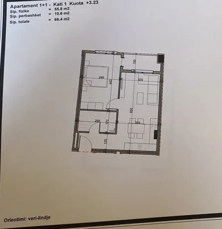 Tirane, shitet apartament 1+1+Ballkon Kati 1, 66 m² 73.040 € (Aluna Complex, Paskuqan)