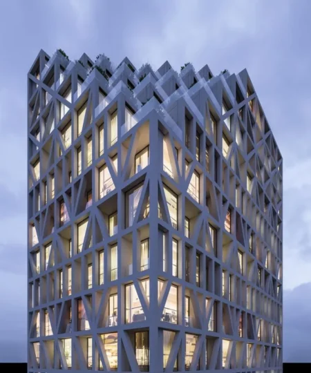 Tirane, jepet me qera apartament 3+1 Kati 17, 132 m² 
