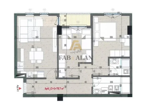 Tirane, shitet apartament 2+1 Kati 7, 93 m² 84.000 € (QTU, UNIVERS CITY)