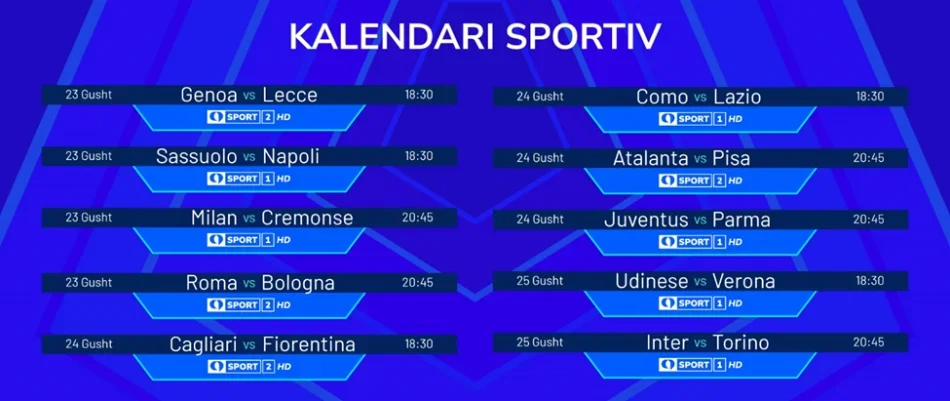 MOS BËNI PLANE KËTË FUNDJAVË NË TRING SPORT RIKTHEHET SERIE A