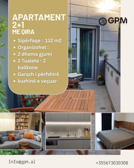 Tirane, jepet me qera apartament 2+1 ,ne rrugen e Barrikadave  132 m²