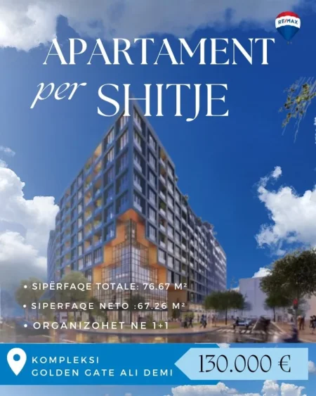 Tirane, shitet 1+1+Ballkon Kati 4, 76 m² 135.000€ (Golden Gate, Ali Demi)