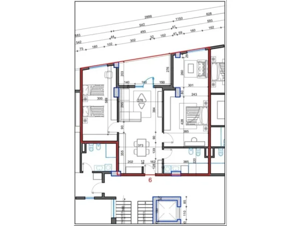Tirane, shes apartament 2+1 Kati 5, 121 m² 127.000 € (Paskuqan)