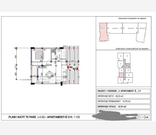 Vlore, shes apartament 1+1 Kati 1, 57 m² 750 Euro/m2 (Orikum)