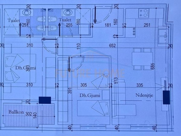 Tirane, shitet apartament 2+1+Ballkon Kati 5, 87 m² 113.490 € (Ish Dogana)