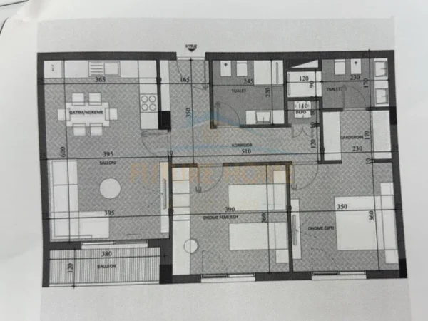 Tirane, shitet apartament 2+1+Ballkon Kati 3, 105 m² 110.145 € (Paskuqan)
