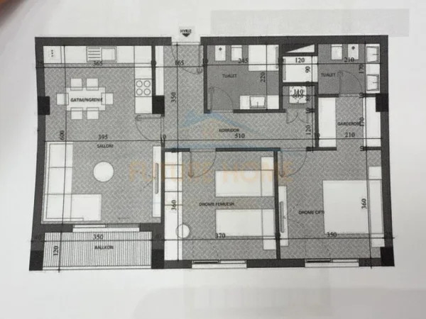 Tirane, shitet apartament 2+1+Ballkon Kati 5, 103 m² 110.145 € (Paskuqan)