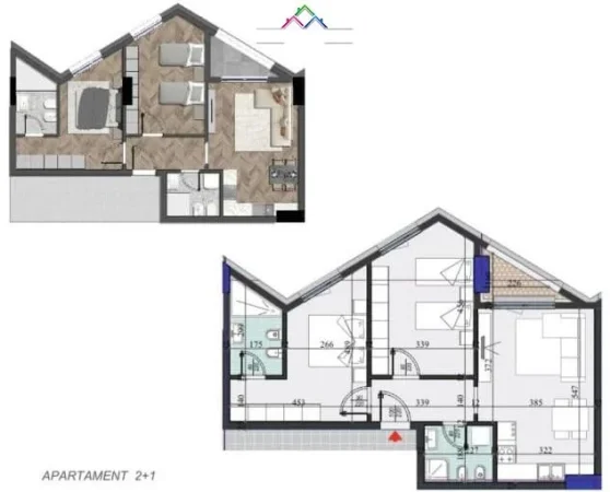 Tirane, shitet apartament 2+1+Ballkon Kati 10, 97 m² 160.000 € (Rruga Dritan Hoxha)