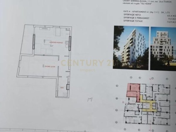 Tirane, jepet me qera ambjent biznesi Kati 4, 76 m² 400 € (Xhamlliku)