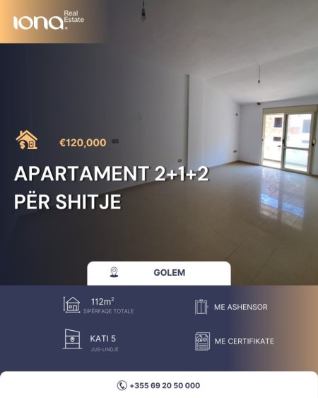 Golem, shitet apartament 2+1+Ballkon Kati 5, 112 m² 120.000 €