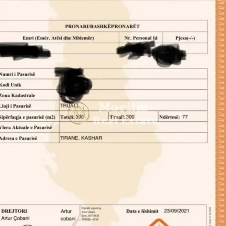 Tirane, shitet toke , 300 m² 80.000 € (Kashar)