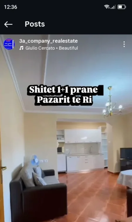 Tirane, shitet apartament 1+1 Kati 3, 64 m² 135.000 €