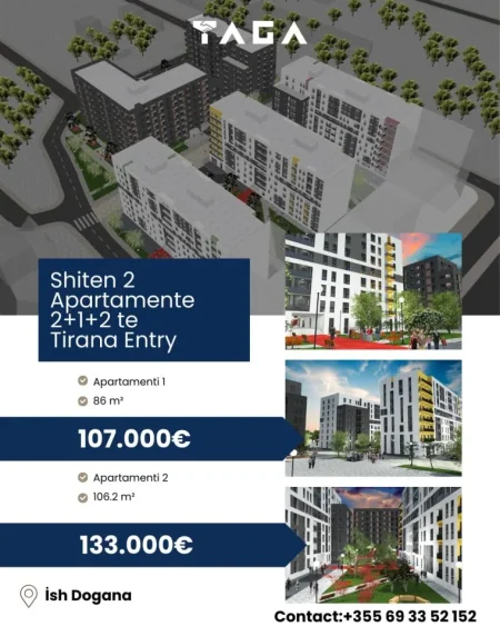 Tirane, shitet apartament 2+1 Kati 3, 