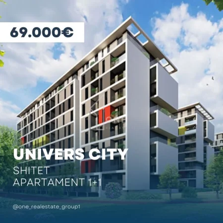 Tirane, shitet apartament 1+1 , 69.000 € (Univers City)