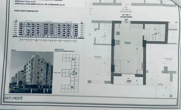Durres, shitet garsonier Kati 5, 41 m² 55.000 € (DURRES)