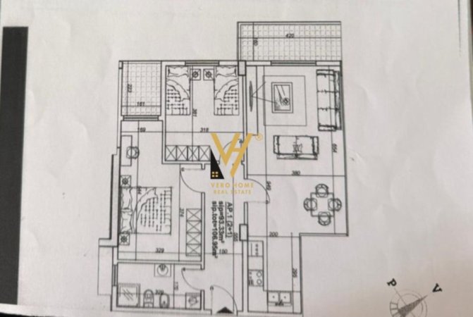 Tirane, shitet apartament 2+1+Ballkon Kati 1, 107 m² 155.000 € (ASTIR)