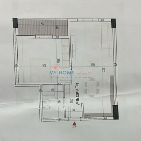 Apartament 1+1 ne Shitje ne Paskuqan