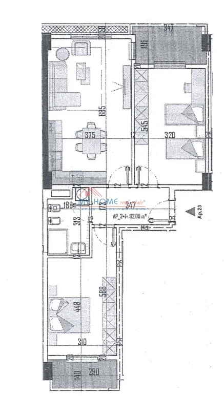 Apartament 2+1 ne Shitje Paskuqan