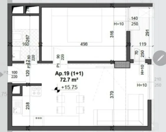 Tirane, shitet apartament 1+1+Aneks+Ballkon , 73 m² 112.712 € (21 dhjetori)