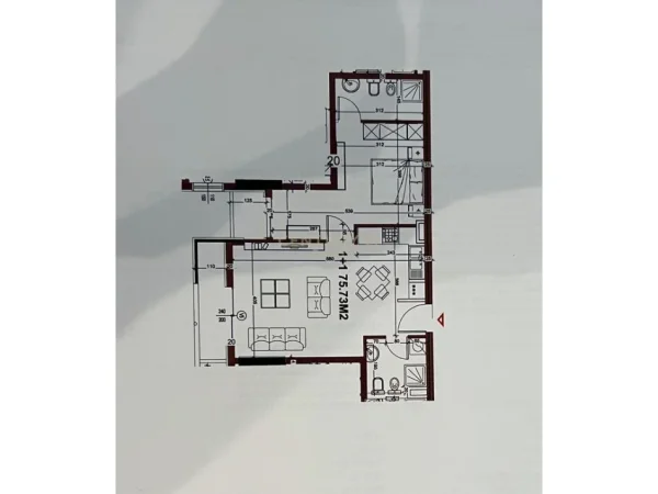 Tirane, shitet apartament 1+1 Kati 10, 75 m² 170.000 € 