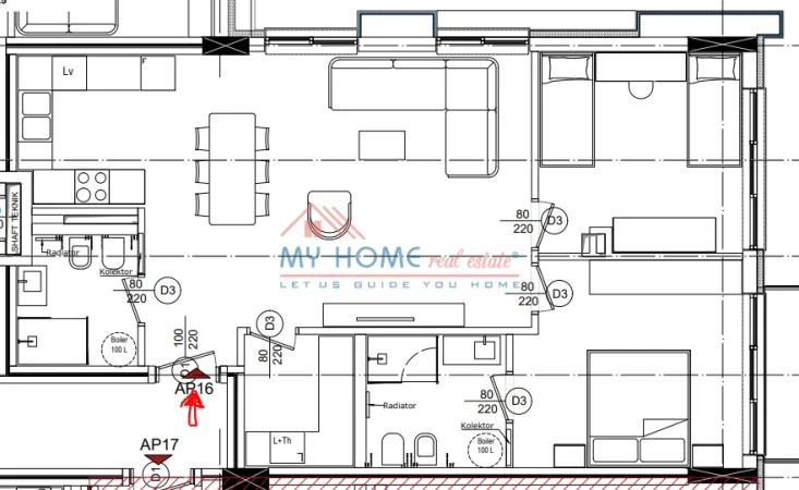 Apartament 2+1 ne Shitje Liqeni i Thate Tirane