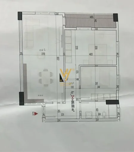 Tirane, shitet apartament 2+1+Ballkon Kati 6, 99 m² 109.000 € (PASKUQAN)
