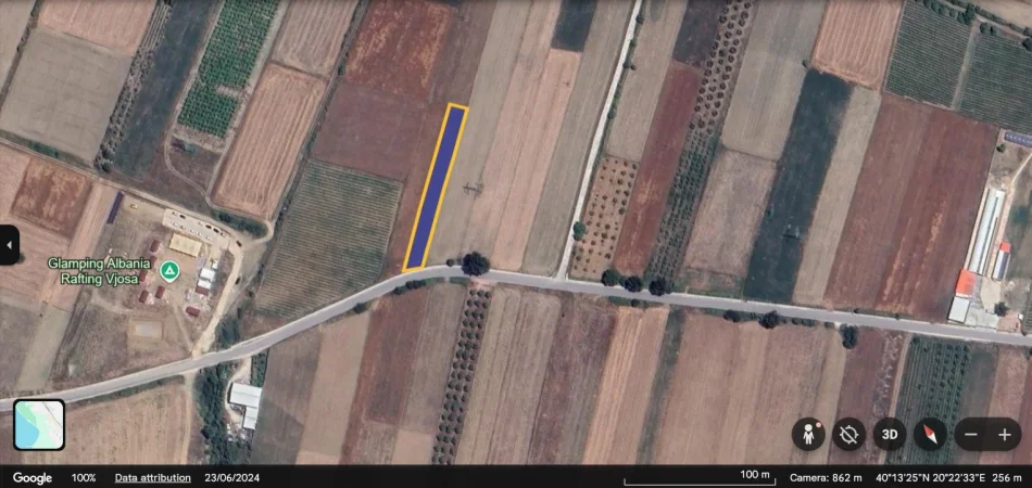 Permet, shitet toke bujqesore , 1.300 m² (Qilarisht)