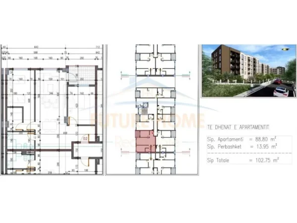 Tirane, shitet apartament 2+1+Ballkon Kati 0, 103 m² (Family Residence, Paskuqan, Tiranë)