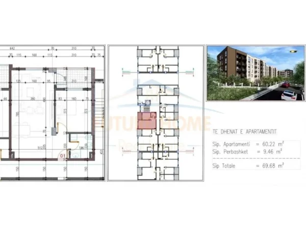 Tirane, shitet apartament 1+1+Ballkon Kati 0, 70 m² (Family Residence, Paskuqan, Tiranë)