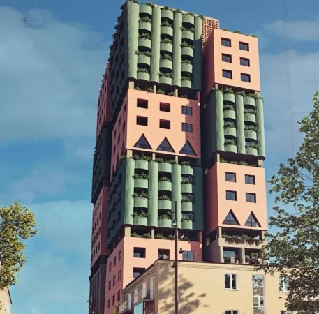 Tirane, shitet apartament 1+1 Kati 12, 82 m² 