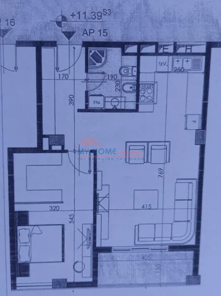 Tirane, shitet apartament 2+1+Ballkon Kati 3, 79 m² 140.000 € (Kinostudio)