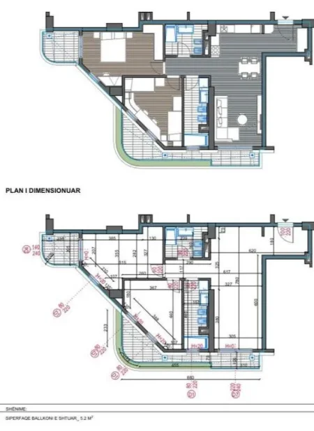 Shqiperi, shitet apartament 2+1+Ballkon Kati 3, 117 m² 210.400 € 