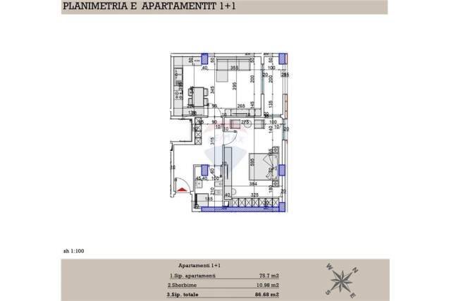 Tirane, shitet apartament 1+1 Kati 2, 88 m² 109.000 Euro (Astir)