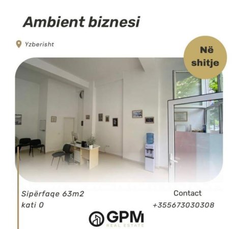 Tirane, shitet ambjent biznesi Kati 0, 63 m² 1.700 Euro/m2 (Yzberisht)