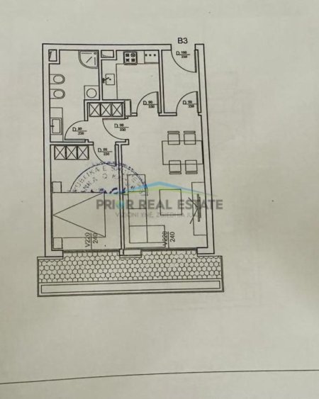 Tirane, shitet apartament 1+1+Ballkon Kati 3, 78 m² 178.000 € (perball Radisonit)