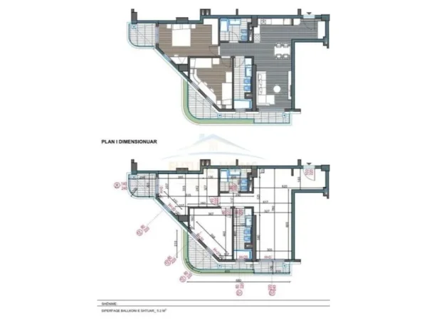 Tirane, shitet apartament 2+1 Kati 3, 116 m² 210.400 € (ish Fusha e Aviacionit)