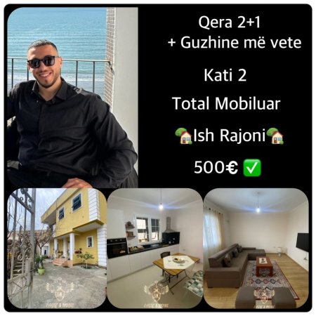 Durres, jepet me qera apartament 2+1+Ballkon Kati 2, 111 m² 500 € (Ish Rajoni • 500€ • 2+1 + Guzhine e vecuar)