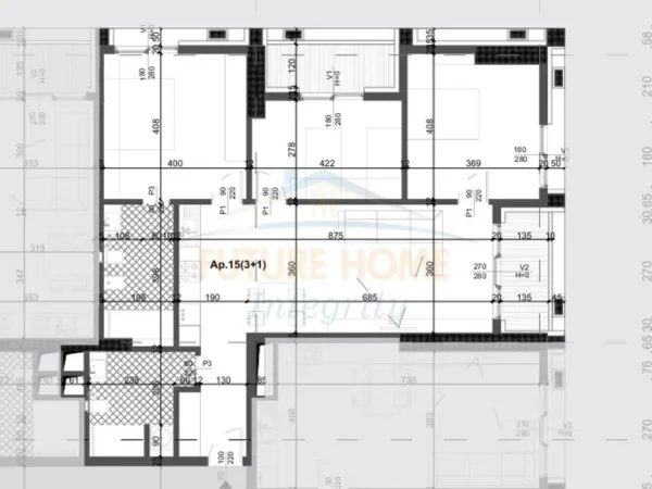 Tirane, shitet apartament 3+1+Ballkon Kati 5, 148 m² 296.200 € (Filigree Towe, Tiranë)