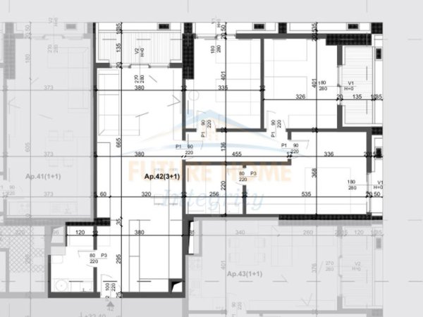 Tirane, shitet apartament 3+1+Ballkon Kati 4, 150 m² 300.400 € (Filigree Towe, Tiranë)