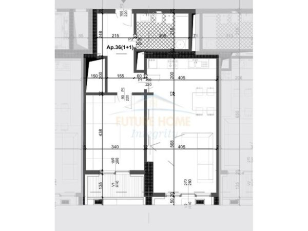 Tirane, shitet apartament 1+1+Ballkon Kati 7, 97 m² 193.800 € (Filigree Tower, Tiranë)