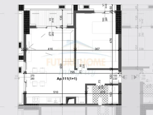 Tirane, shitet apartament 1+1+Ballkon Kati 15, 86 m² 188.760 € (Filigree Tower, Tiranë)