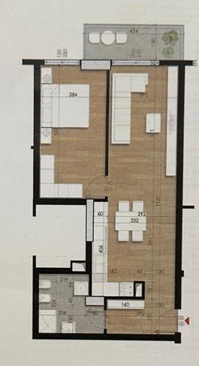 Tirane, shitet apartament 1+1+Aneks+Ballkon Kati 10, 80 m² 122.667 € (fusha e aviacionit)