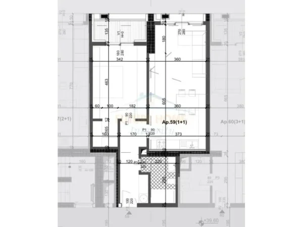 Tirane, shitet apartament 1+1 Kati 10, 91 m² 182.000 €