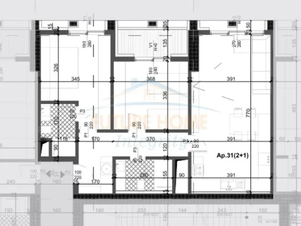 Tirane, shitet apartament 2+1 Kati 6, 112 m² 224.800 € (Filigree Tower, pranë Xhamllikut)