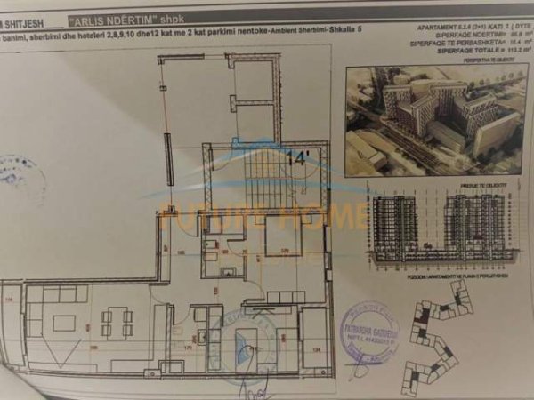 Tirane, shes apartament 2+1+BLK Kati 2, 113 m² 107.500 Euro (Rruga e Dibrës, Farmacia nr.10)