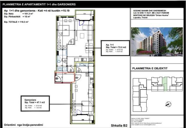 Tirane, shes apartament Kati 4, 119 m² 131.200 Euro (Dritan Hoxha)