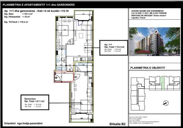 Tirane, shes apartament Kati 4, 119 m² 131.200 Euro (Dritan Hoxha)