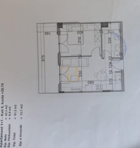 Tirane, shitet apartament 1+1 Kati 8, 64 m² 105.000 € 