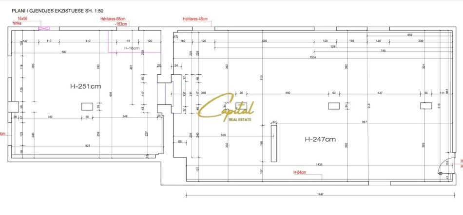 Tirane, jepet me qera ambjent biznesi Kati -1, 200 m² 4.000 € (ISH BLLOKU)